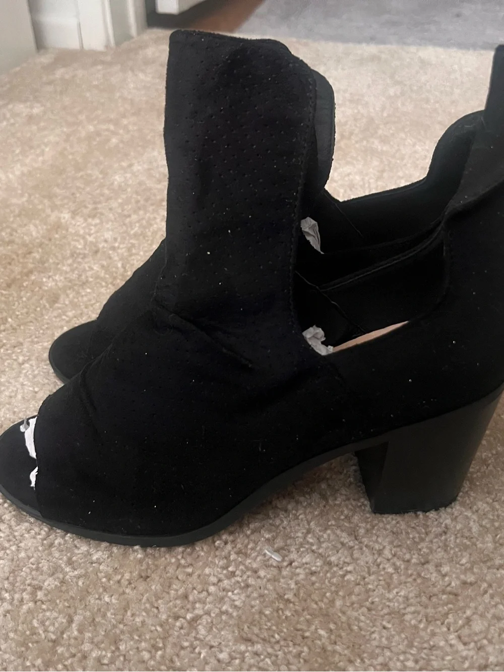 Nature Breeze Block Heel Peep Toe Bootd